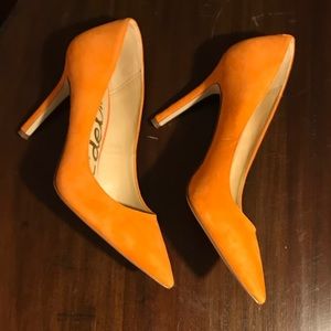 Sam Edelman Tangerine Suede Hazel Pump